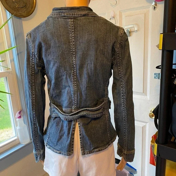 Vintage Y2K Tom Boy Denim Blazer Jacket Women Size S Pockets - Picture 4 of 7